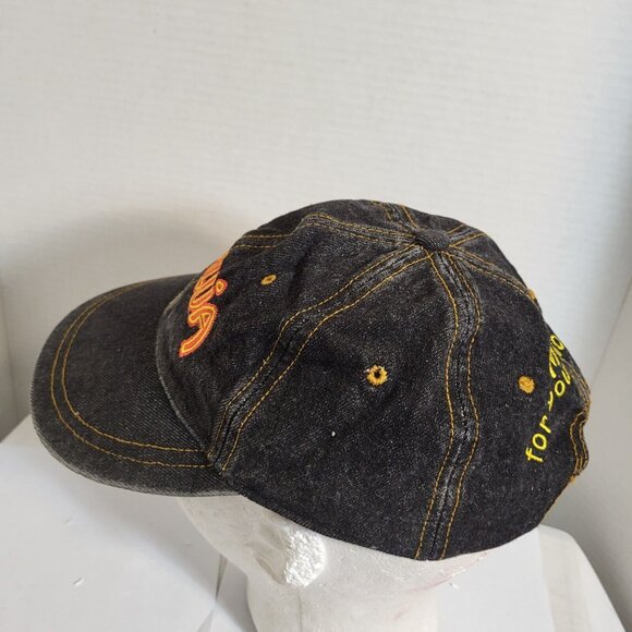 KAHLUA Music For Your Mouth Hat Strapback Baseball Vintage 90s Cap Denim Trucker - Picture 6 of 9